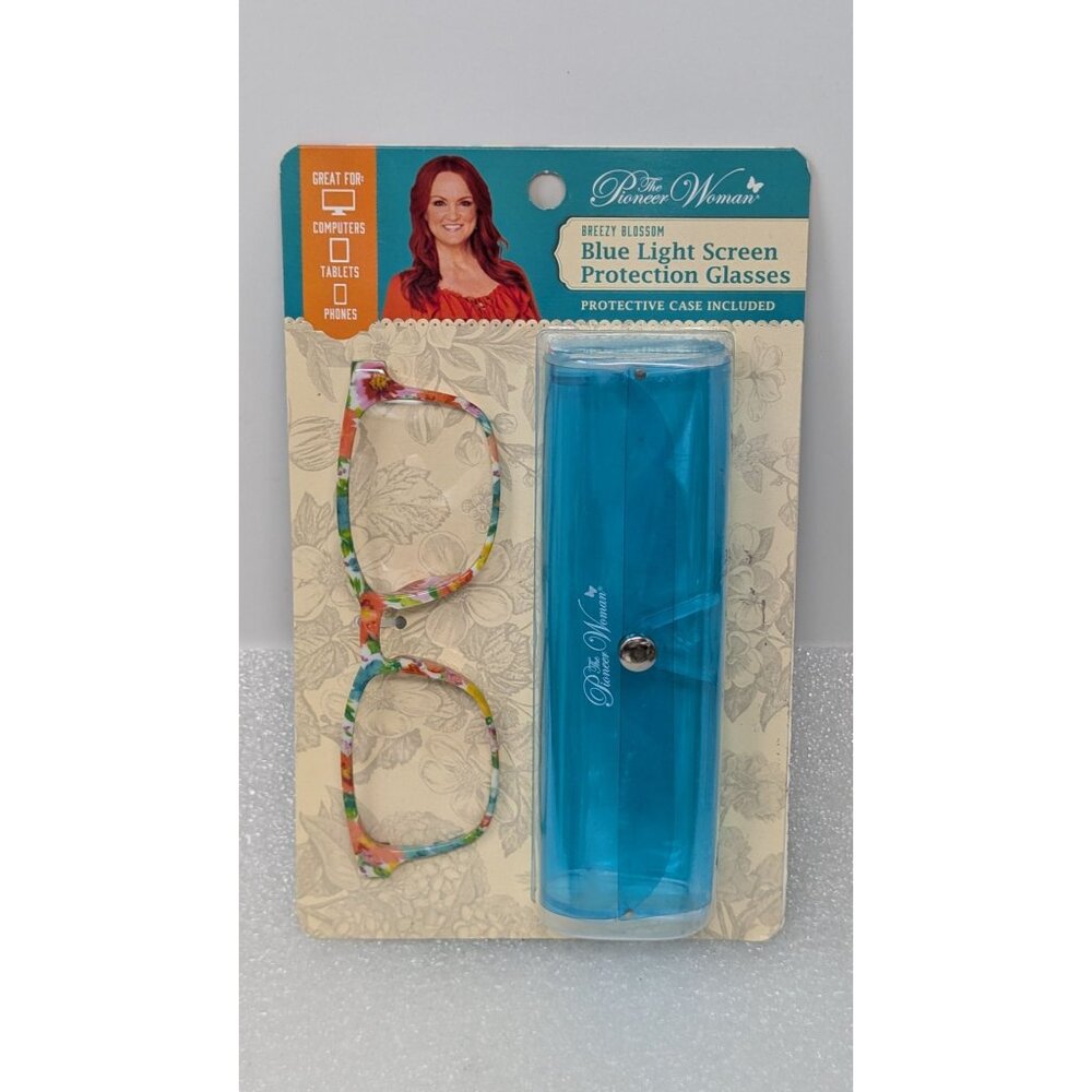 The Pioneer Woman Breezy Blossom Blue Light Screen Protection Glasses With Case